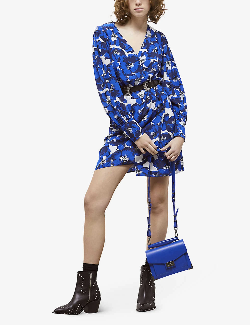 THE KOOPLES Floral-printed Silk Wrap Dress 2 THE KOOPLES Floral-printed Silk Wrap Dress - Image 2