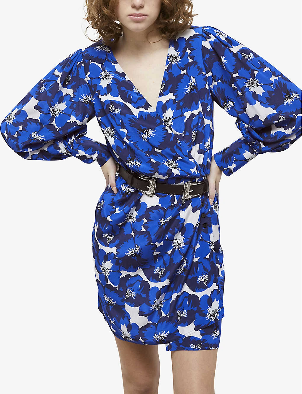 THE KOOPLES Floral-printed Silk Wrap Dress 5 THE KOOPLES Floral-printed Silk Wrap Dress - Image 5