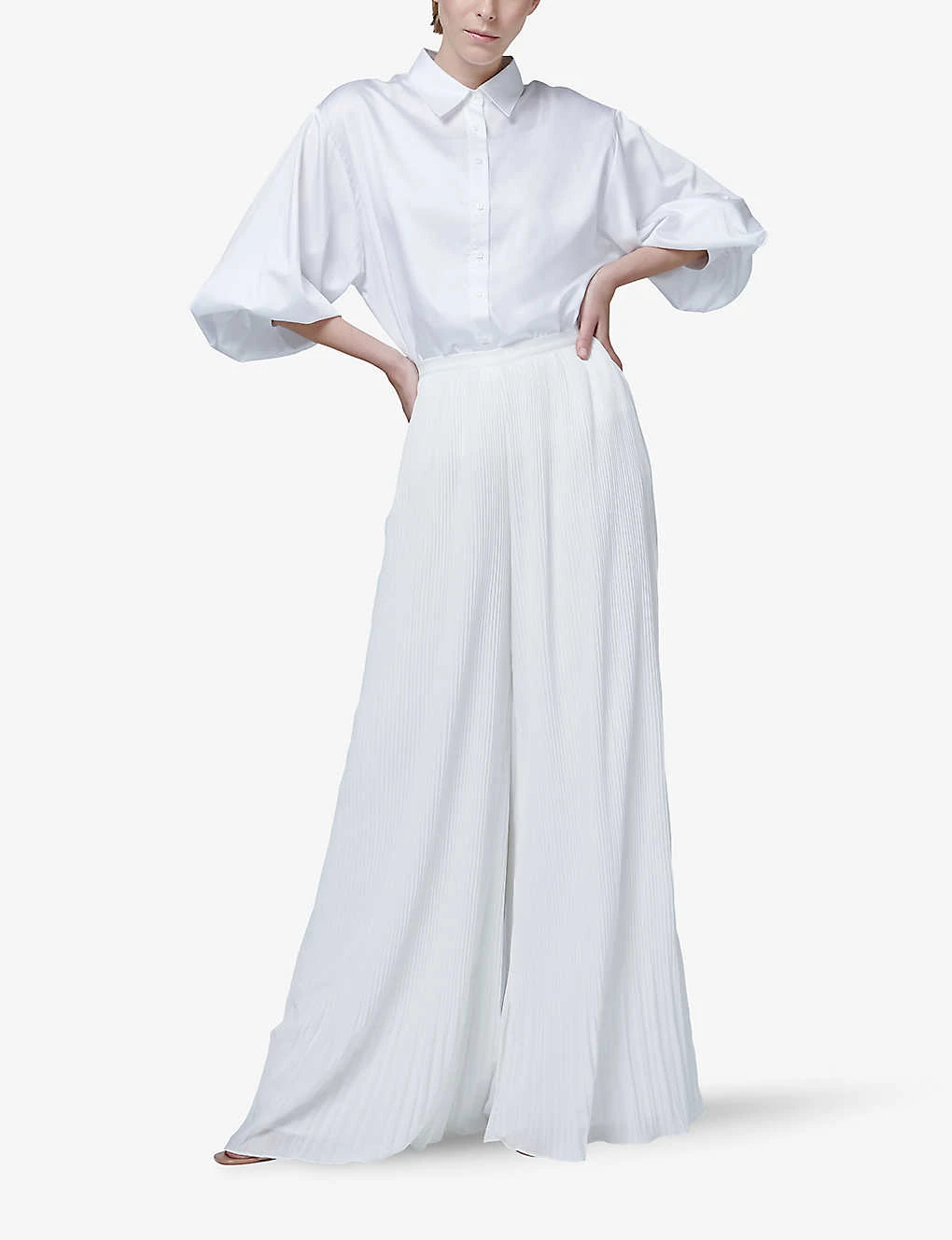 Balloon-sleeve Oversized-fit Woven Shirt 2 Balloon-sleeve Oversized-fit Woven Shirt - Image 2