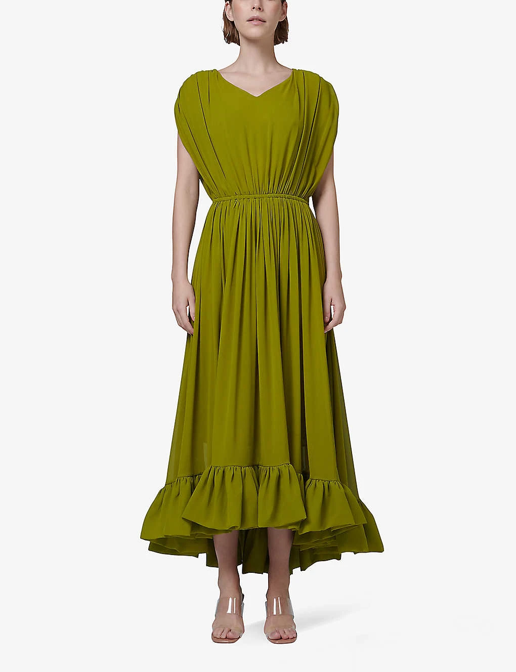 Ruffled-hem Woven Maxi Dress 2 Ruffled-hem Woven Maxi Dress - Image 2