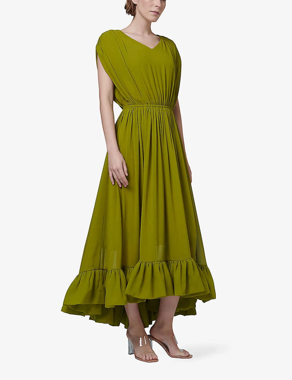 Ruffled-hem Woven Maxi Dress 3 Ruffled-hem Woven Maxi Dress - Image 3