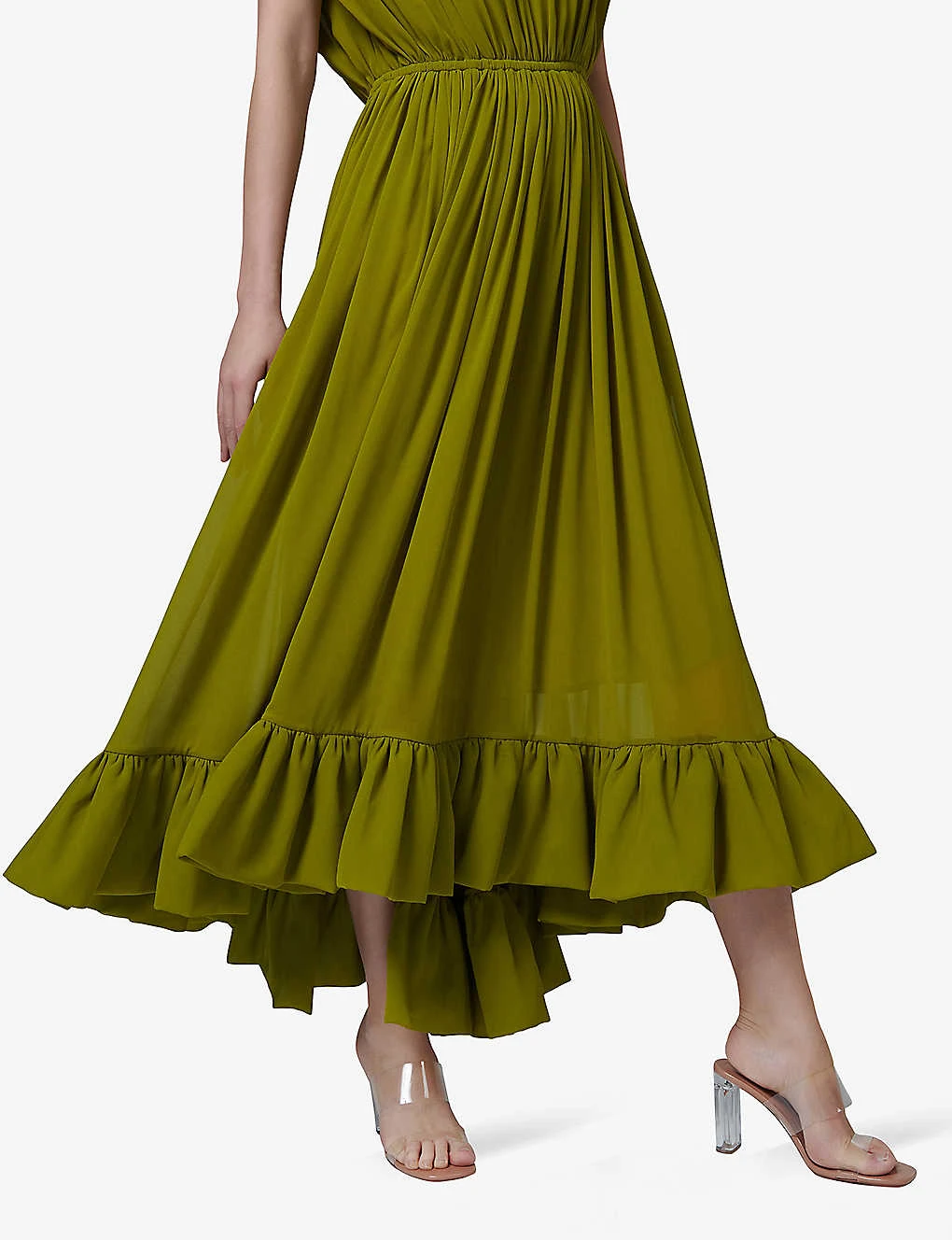 Ruffled-hem Woven Maxi Dress 5 Ruffled-hem Woven Maxi Dress - Image 5