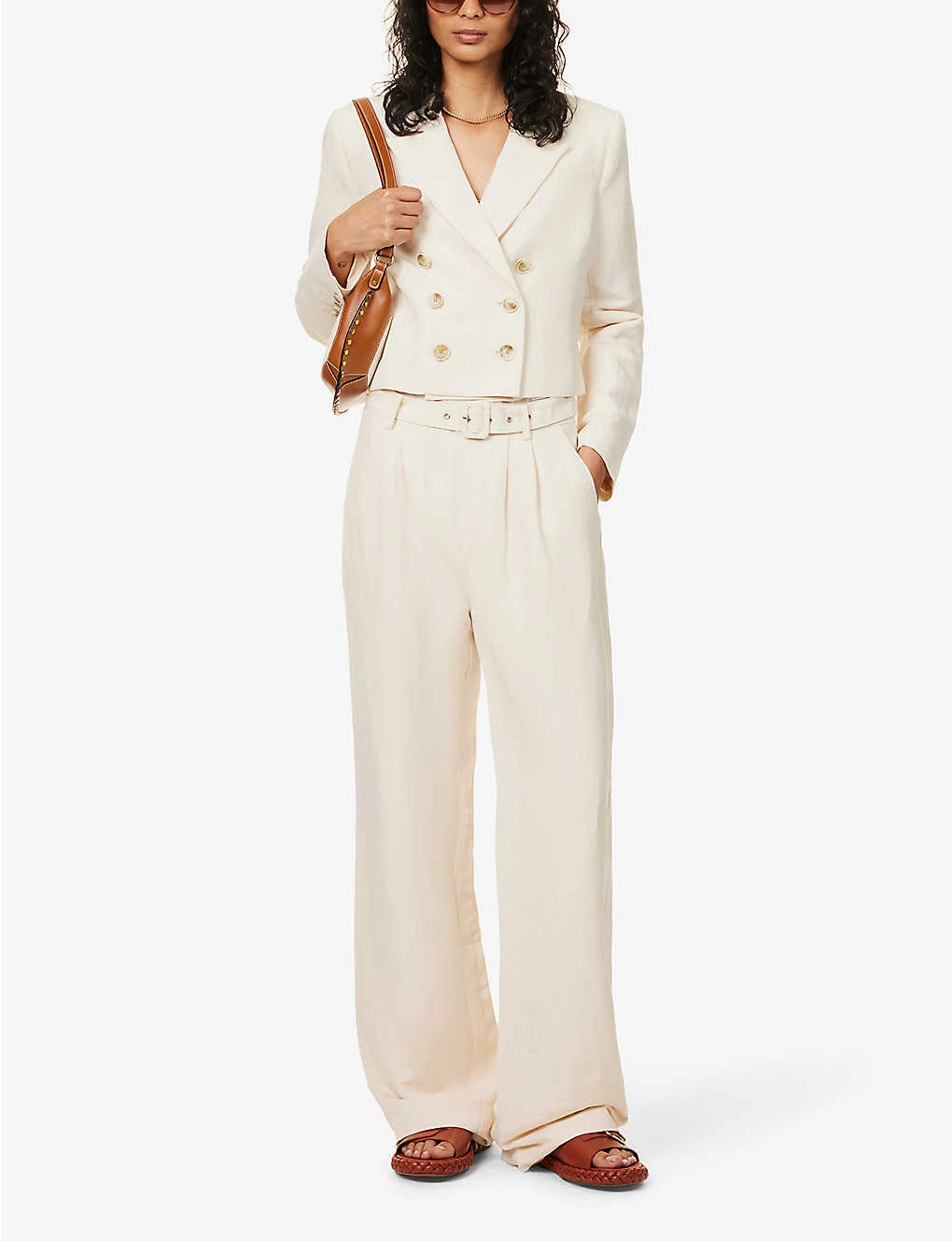 Paige Monette Straight-leg High-rise Linen And Rayon-blend Trousers 2 Paige Monette Straight-leg High-rise Linen And Rayon-blend Trousers - Image 2