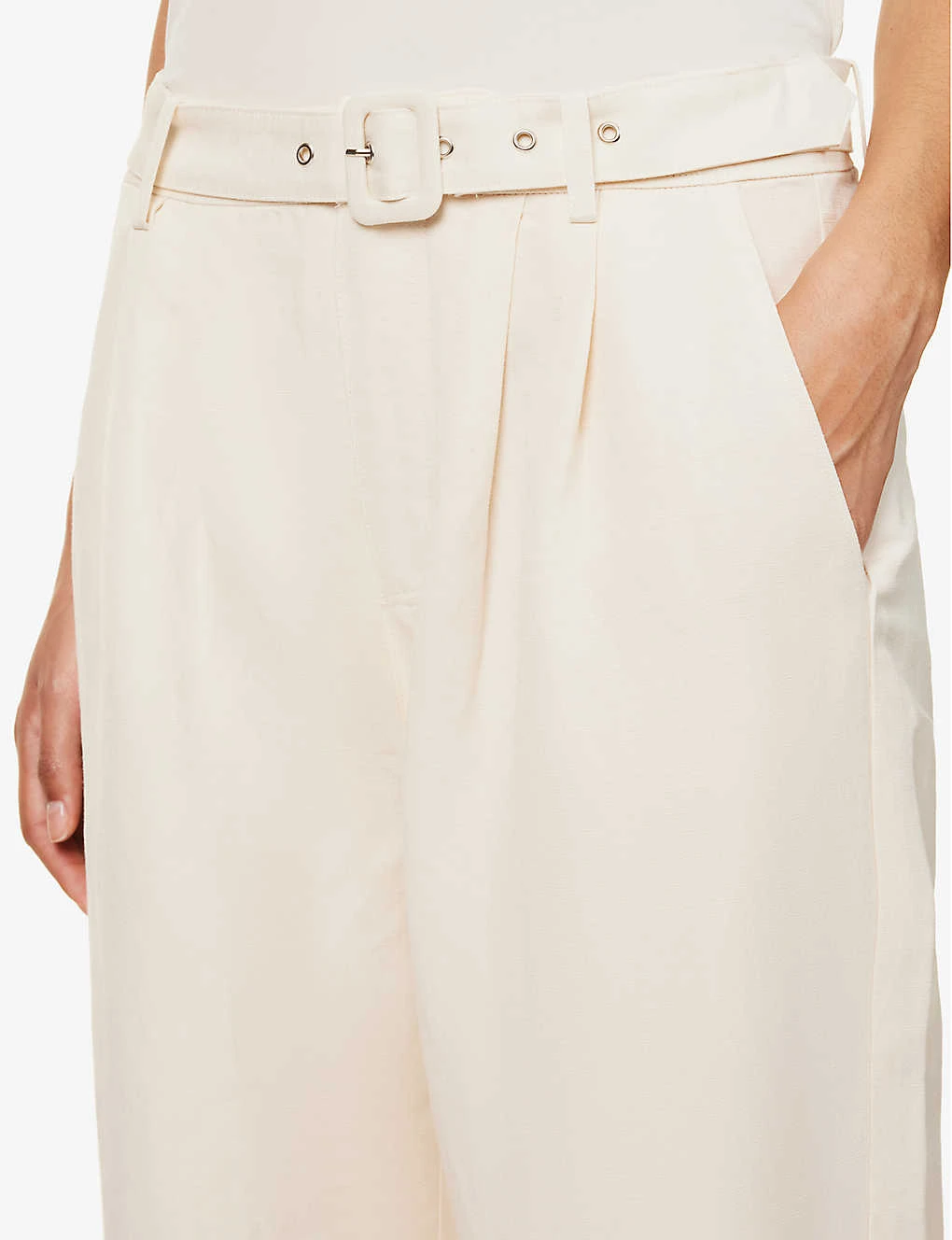 Paige Monette Straight-leg High-rise Linen And Rayon-blend Trousers 5 Paige Monette Straight-leg High-rise Linen And Rayon-blend Trousers - Image 5