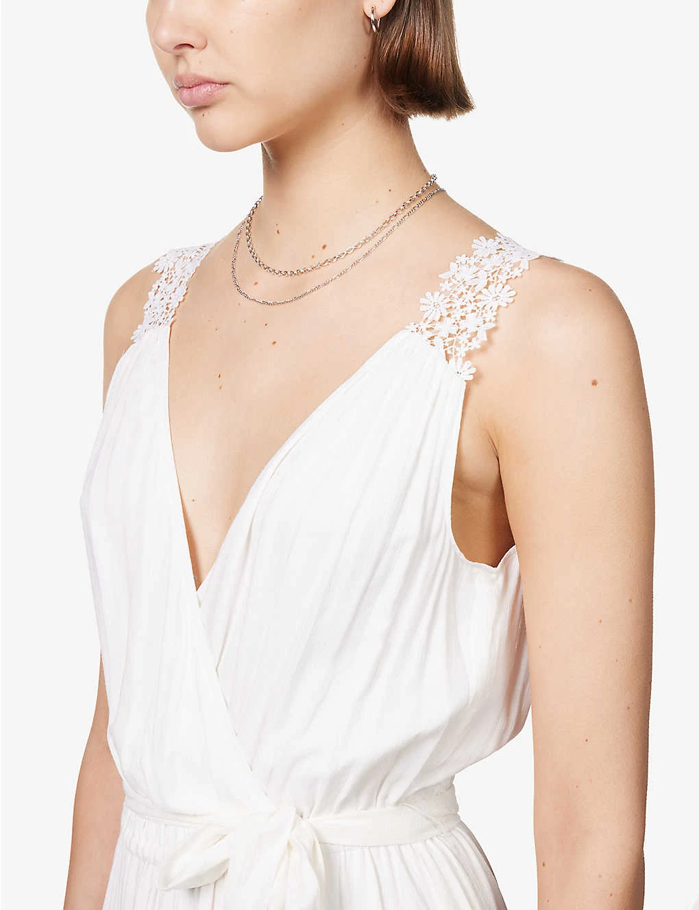 Paige Riviera Tiered-skirt Frilled-trim Rayon Midi Dress 5 Paige Riviera Tiered-skirt Frilled-trim Rayon Midi Dress - Image 5