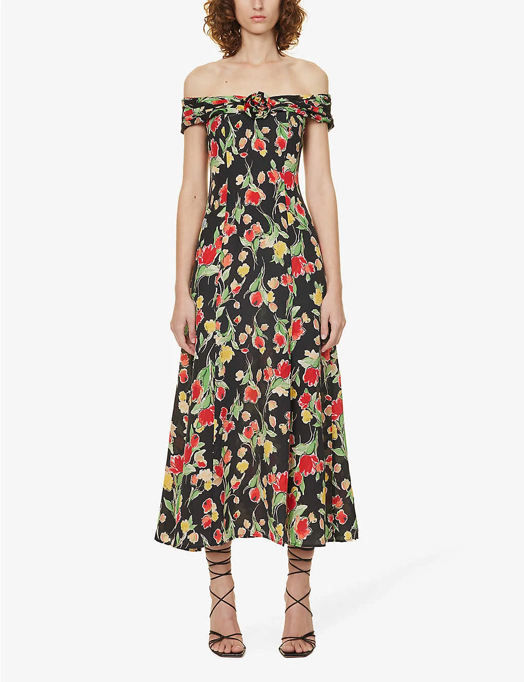 RIXO Freya Floral-print Silk Midi Dress 3 RIXO Freya Floral-print Silk Midi Dress - Image 3