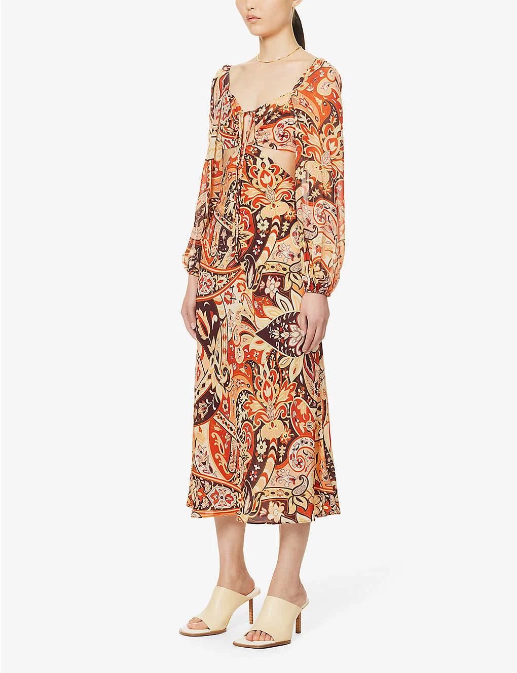 RIXO Kamilla Paisley-print Woven Midi Dress 3 RIXO Kamilla Paisley-print Woven Midi Dress - Image 3