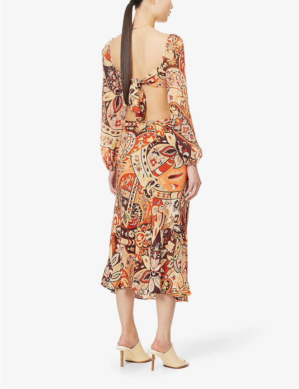 RIXO Kamilla Paisley-print Woven Midi Dress 4 RIXO Kamilla Paisley-print Woven Midi Dress - Image 4