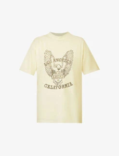 ANINE BING Eagle Graphic-print Organic-cotton T-shirt