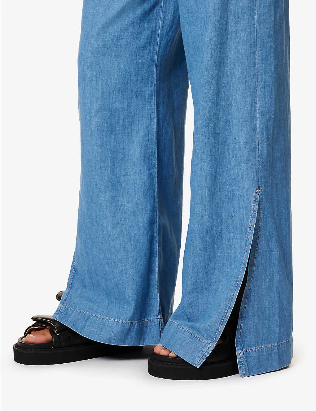 FRAME Drawstring Wide-leg High-rise Linen-blend Trousers 5 FRAME Drawstring Wide-leg High-rise Linen-blend Trousers - Image 5