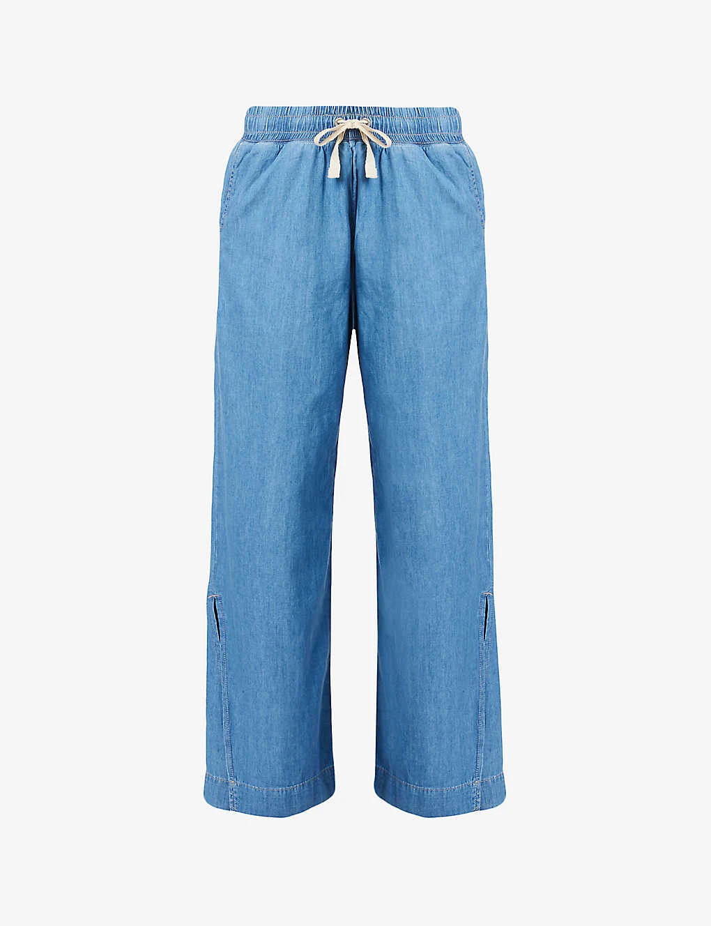 FRAME Drawstring Wide-leg High-rise Linen-blend Trousers 1 FRAME Drawstring Wide-leg High-rise Linen-blend Trousers