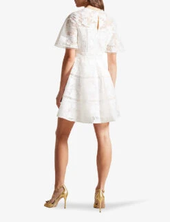 Ted Baker Lydiiha Floral-lace Woven Mini Dress 7 Ted Baker Lydiiha Floral-lace Woven Mini Dress -Whistles Closet Shop R04146489 WHITE ALT02