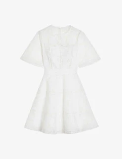 Ted Baker Lydiiha Floral-lace Woven Mini Dress