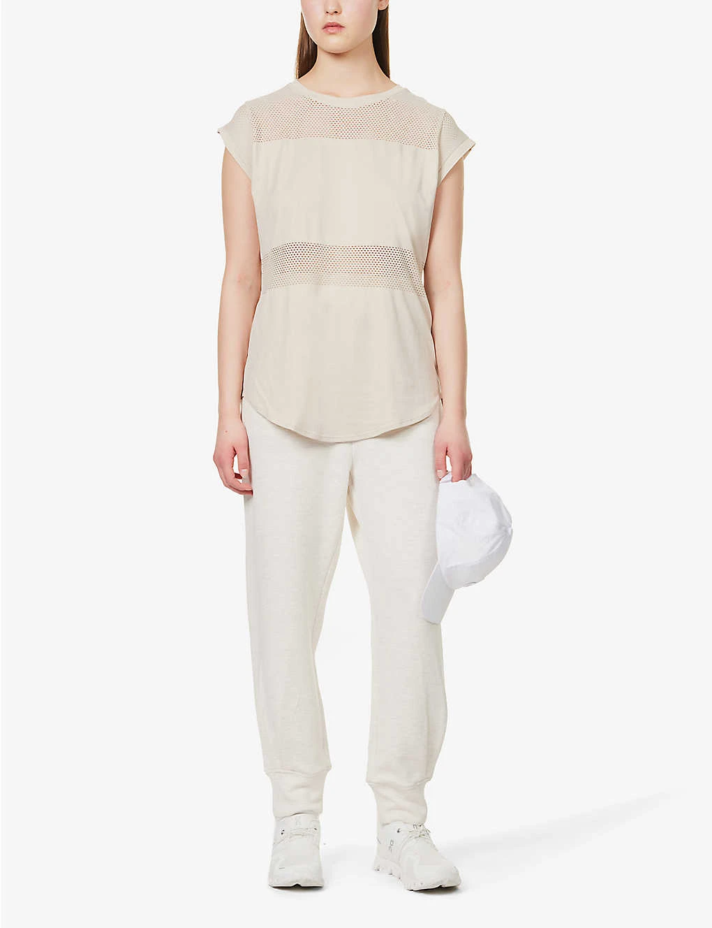 Varley Carly Perforated Stretch-woven T-shirt 2 Varley Carly Perforated Stretch-woven T-shirt - Image 2