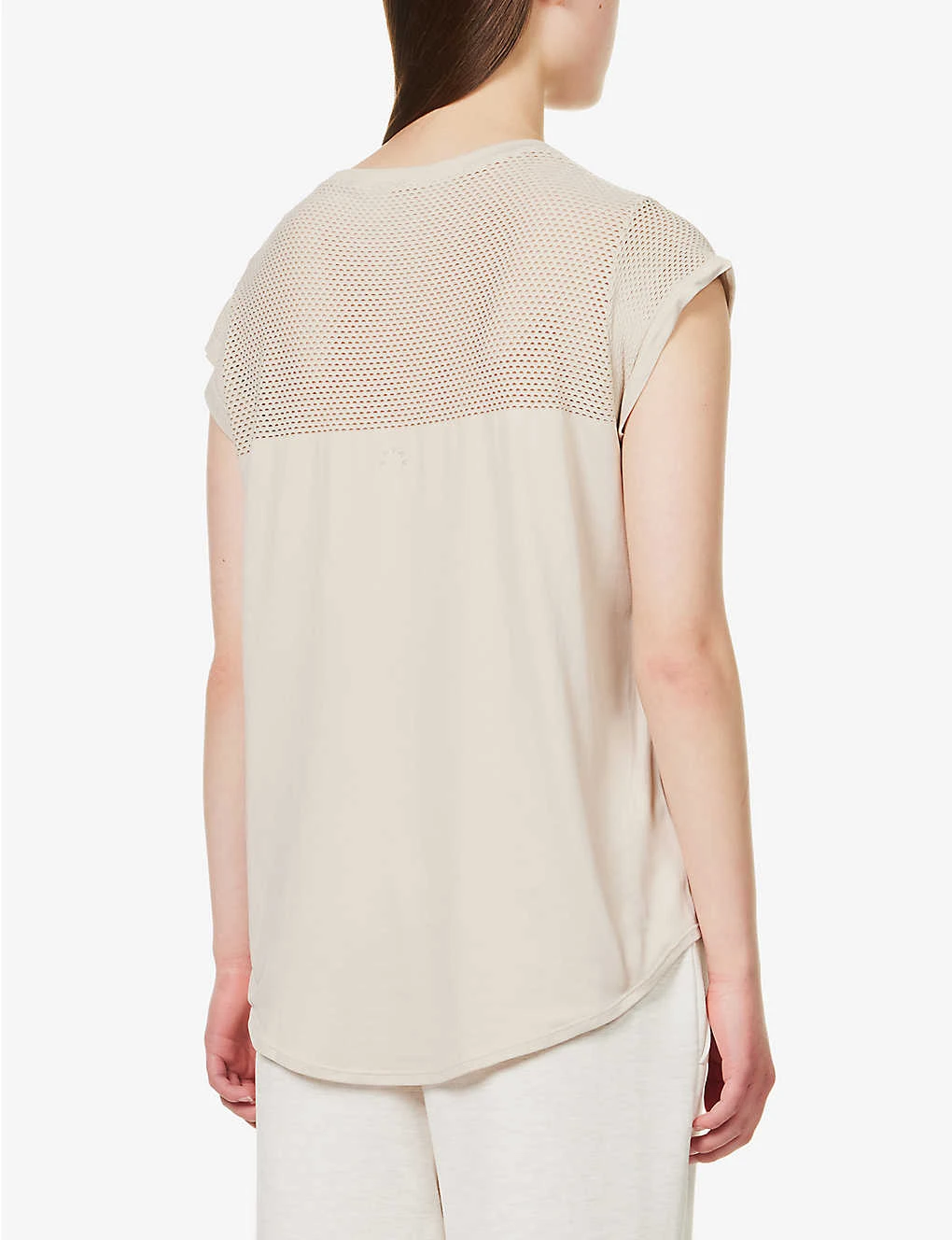 Varley Carly Perforated Stretch-woven T-shirt 4 Varley Carly Perforated Stretch-woven T-shirt - Image 4