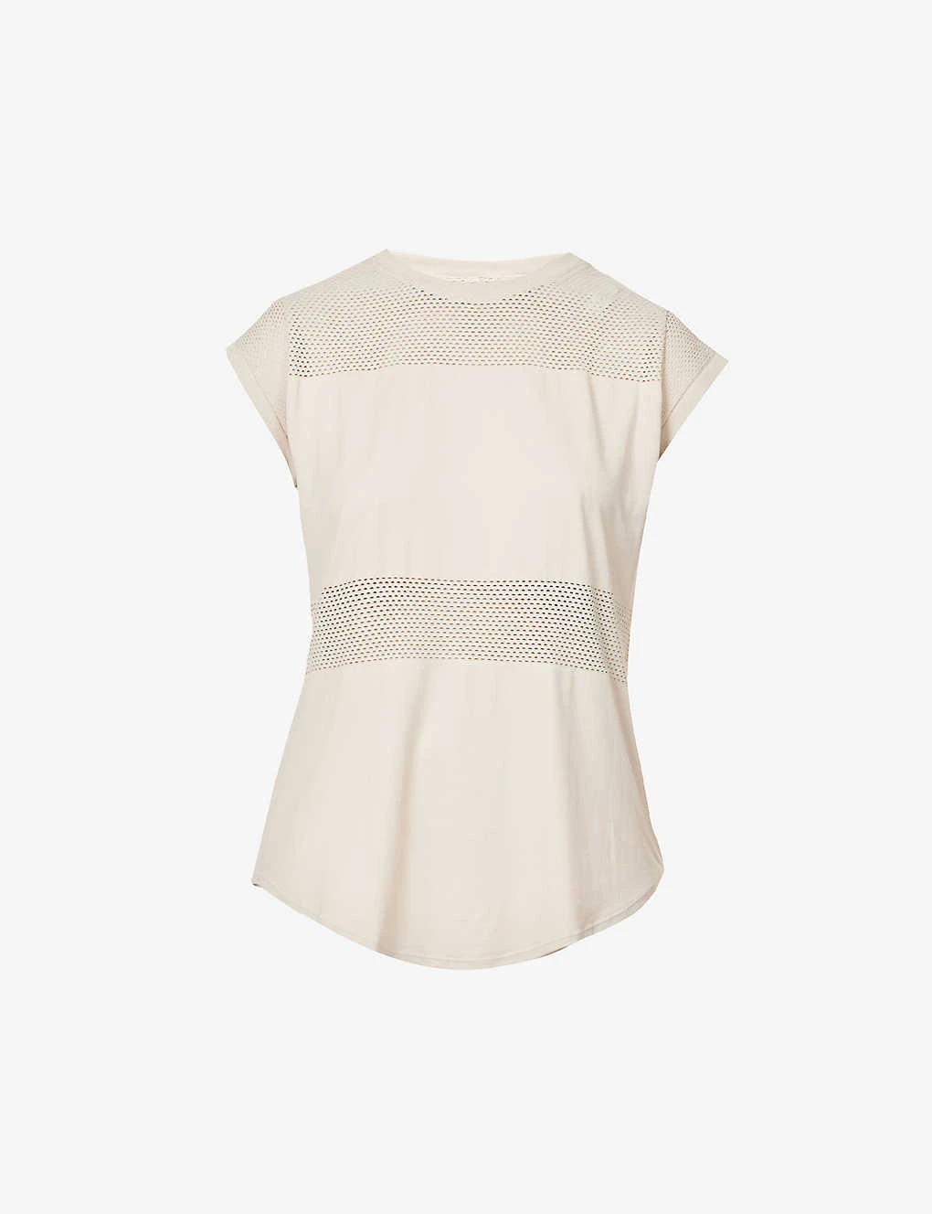 Varley Carly Perforated Stretch-woven T-shirt 1 Varley Carly Perforated Stretch-woven T-shirt