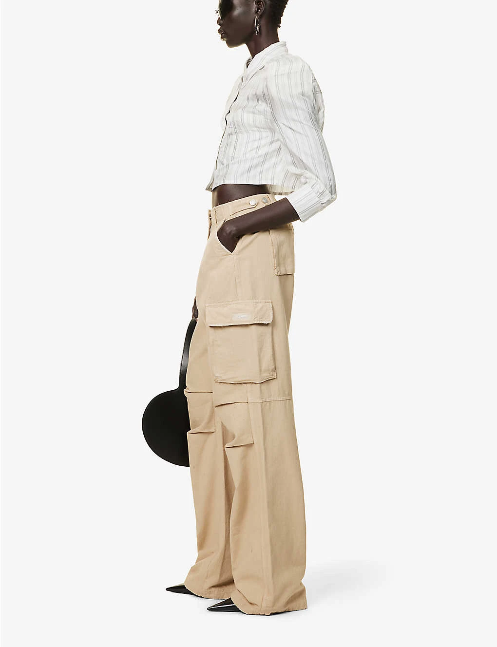 Coperni Wide-leg Mid-rise Cotton Trousers 2 Coperni Wide-leg Mid-rise Cotton Trousers - Image 2