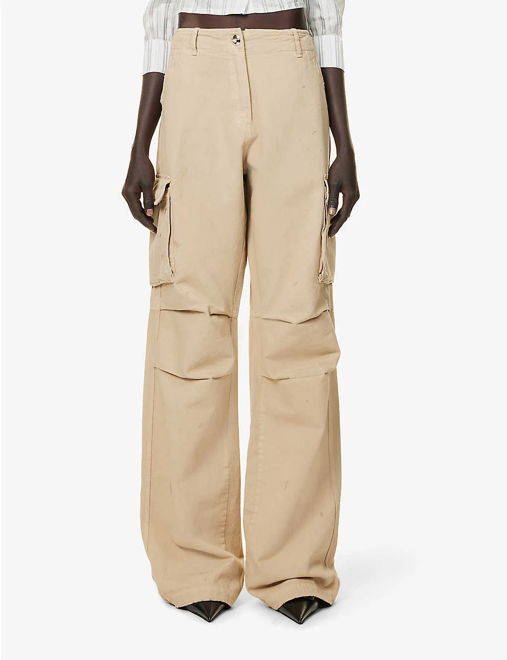 Coperni Wide-leg Mid-rise Cotton Trousers 3 Coperni Wide-leg Mid-rise Cotton Trousers - Image 3