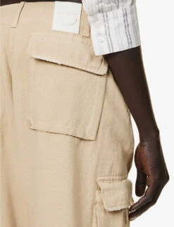 Coperni Wide-leg Mid-rise Cotton Trousers 9 Coperni Wide-leg Mid-rise Cotton Trousers -Whistles Closet Shop R04147539 BEIGEBEIGE ALT04
