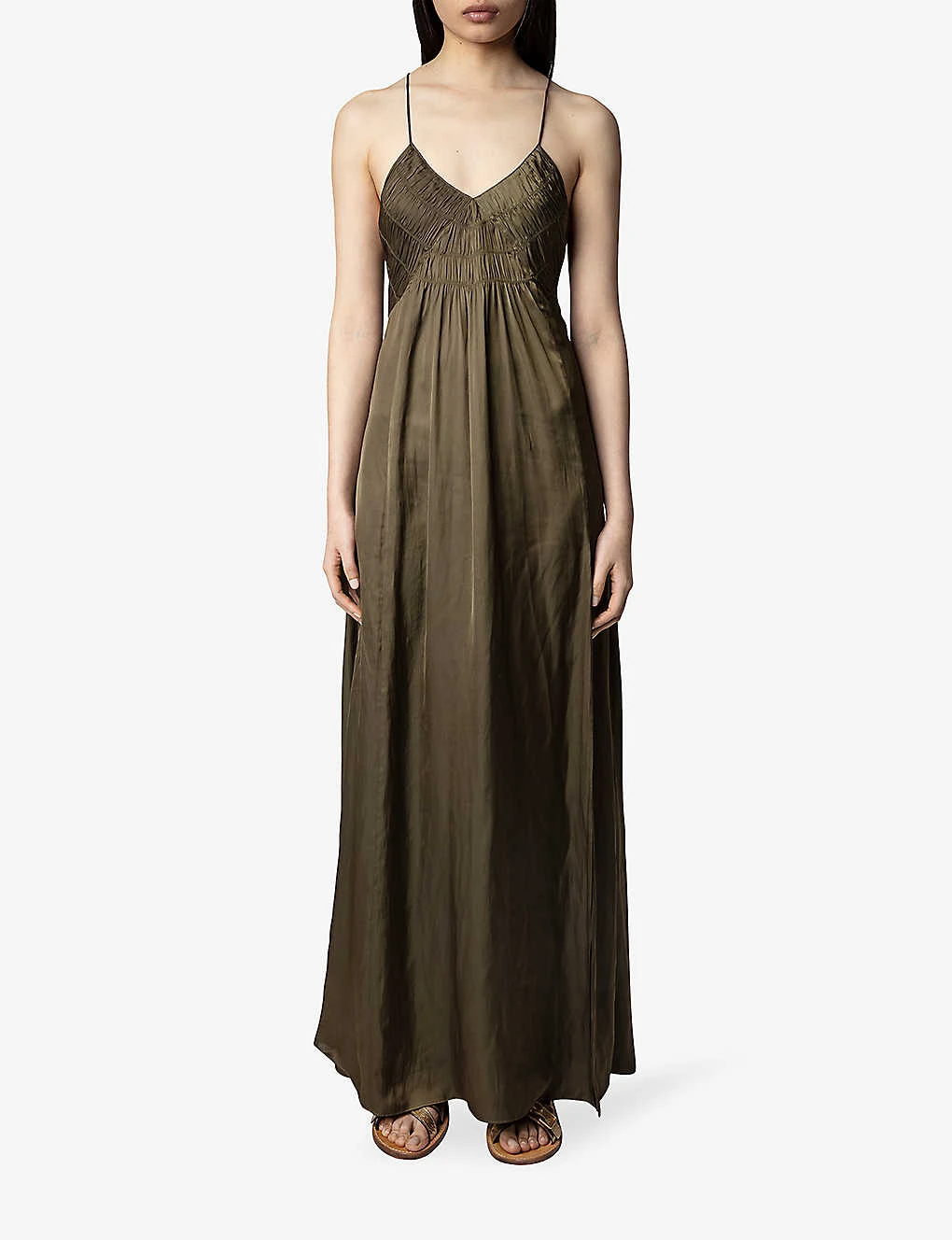Zadig & Voltaire Rayonne Split-hem Recycled-polyester-blend Maxi Dress 2 Zadig & Voltaire Rayonne Split-hem Recycled-polyester-blend Maxi Dress - Image 2