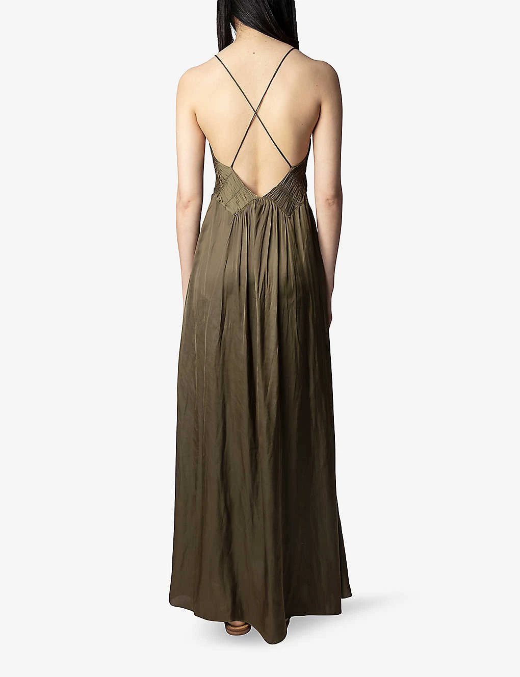 Zadig & Voltaire Rayonne Split-hem Recycled-polyester-blend Maxi Dress 4 Zadig & Voltaire Rayonne Split-hem Recycled-polyester-blend Maxi Dress - Image 4