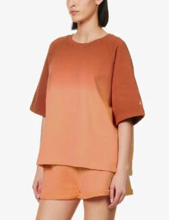 Canyon Jacquelyn Gradient-pattern Organic-cotton T-shirt -Whistles Closet Shop R04148925 TIEDYE ALT02