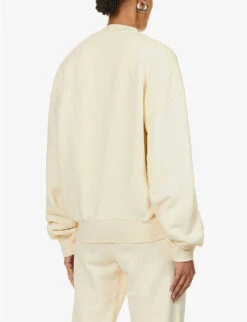 Logo-embroidered Relaxed-fit Cotton Sweatshirt 8 Logo-embroidered Relaxed-fit Cotton Sweatshirt -Whistles Closet Shop R04149017 BEIGE ALT03