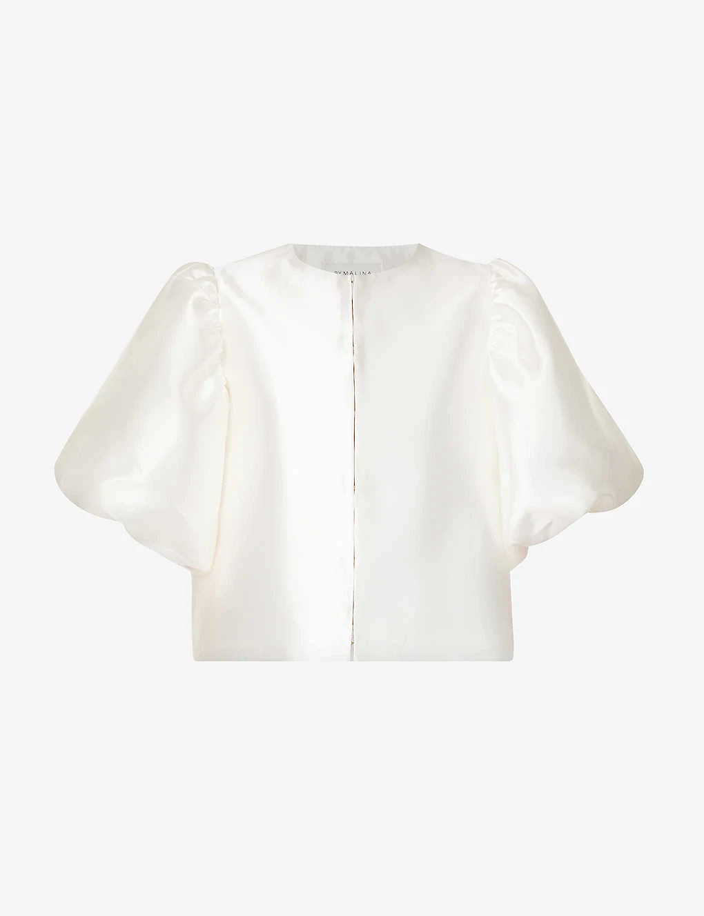 By Malina Cleo Round-neck Puff-shoulder Woven Blouse 1 By Malina Cleo Round-neck Puff-shoulder Woven Blouse