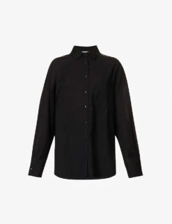 Emery Relaxed-fit Cotton And Linen-blend Shirt 7 Emery Relaxed-fit Cotton And Linen-blend Shirt -Whistles Closet Shop R04149652 BLACK M