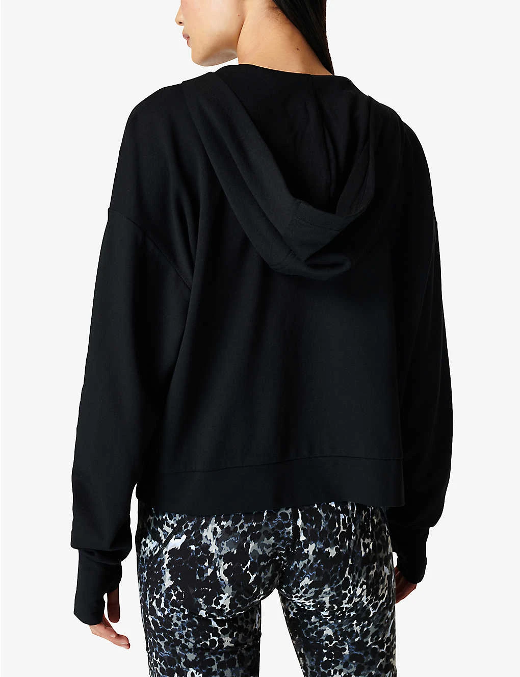 Sweaty Betty After Class V-neck Organic Cotton-blend Hoody 4 Sweaty Betty After Class V-neck Organic Cotton-blend Hoody - Image 4