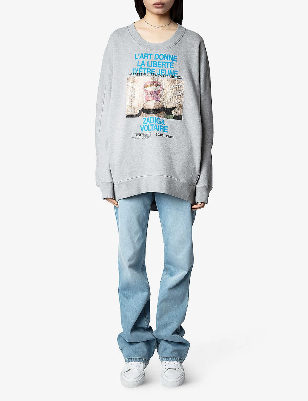 Zadig & Voltaire Freya Photoprint Cotton Sweatshirt 2 Zadig & Voltaire Freya Photoprint Cotton Sweatshirt - Image 2