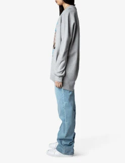 Zadig & Voltaire Freya Photoprint Cotton Sweatshirt 7 Zadig & Voltaire Freya Photoprint Cotton Sweatshirt -Whistles Closet Shop R04151986 GRISCHINE ALT02