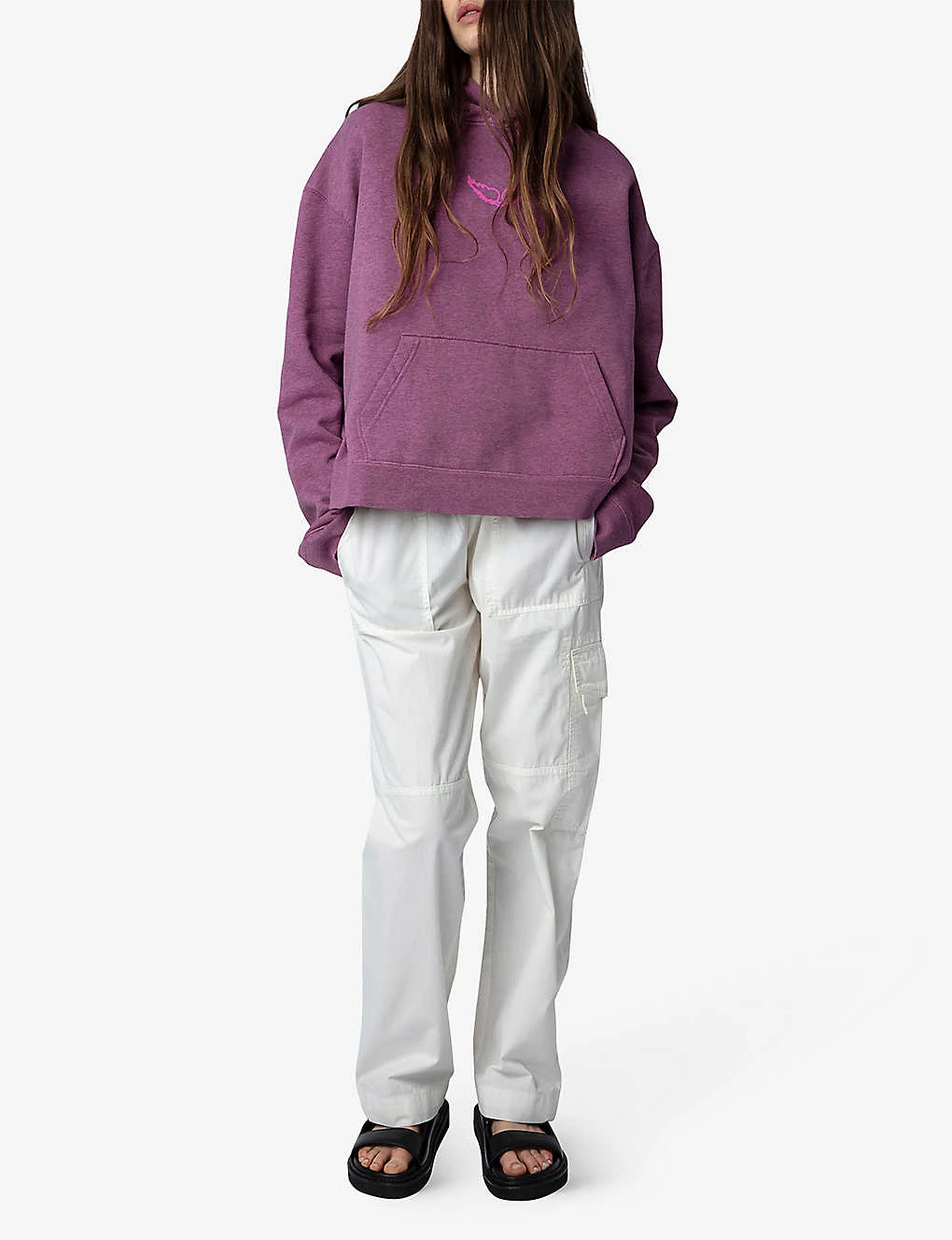 Zadig & Voltaire Mona Lion Photo-print Cotton-blend Hoody 2 Zadig & Voltaire Mona Lion Photo-print Cotton-blend Hoody - Image 2