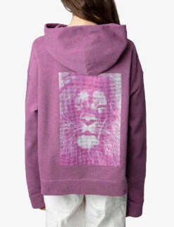 Zadig & Voltaire Mona Lion Photo-print Cotton-blend Hoody 8 Zadig & Voltaire Mona Lion Photo-print Cotton-blend Hoody -Whistles Closet Shop R04151989 TULIPE ALT03