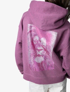 Zadig & Voltaire Mona Lion Photo-print Cotton-blend Hoody 9 Zadig & Voltaire Mona Lion Photo-print Cotton-blend Hoody -Whistles Closet Shop R04151989 TULIPE ALT04