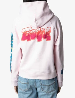 Zadig & Voltaire Georgy Coro Cho-pattern Cotton Hoodie -Whistles Closet Shop R04151996 PARME ALT03