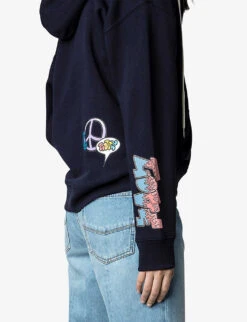 Zadig & Voltaire Spencer Core Cho-pattern Organic-cotton Hoodie 9 Zadig & Voltaire Spencer Core Cho-pattern Organic-cotton Hoodie -Whistles Closet Shop R04151997 ENCRE ALT04