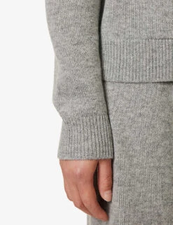 THEORY Relaxed-fit Drawstring-hood Wool And Cashmere-blend Hoody 9 THEORY Relaxed-fit Drawstring-hood Wool And Cashmere-blend Hoody -Whistles Closet Shop R04152416 HUSKY ALT04