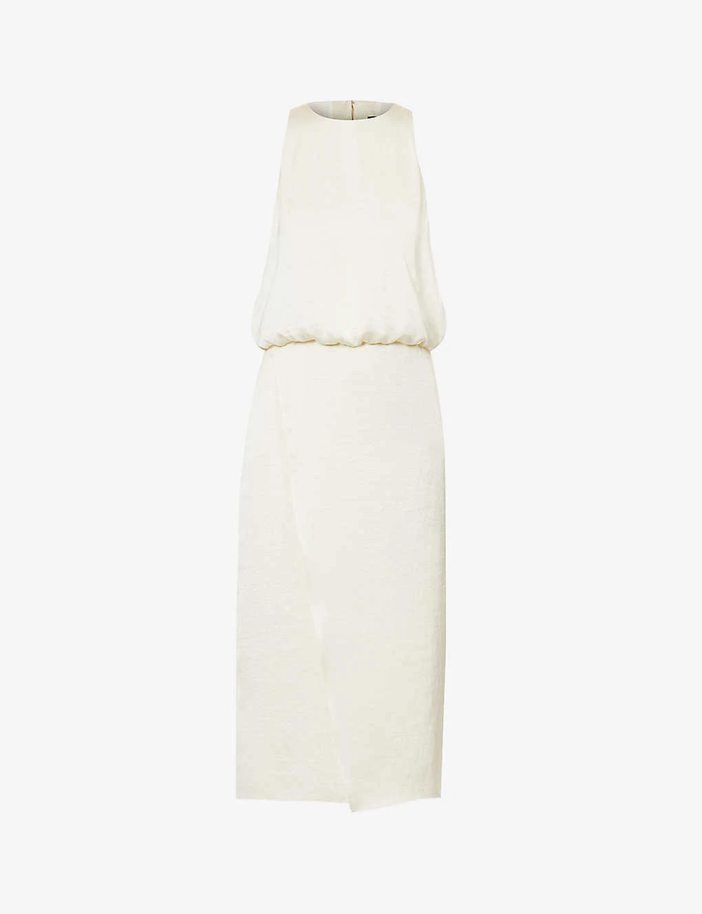 THEORY Round-neck Split-hem Satin Maxi Dress 1 THEORY Round-neck Split-hem Satin Maxi Dress