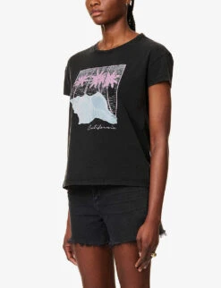 Paige Ryo Graphic-print Stretch-cotton T-shirt 7 Paige Ryo Graphic-print Stretch-cotton T-shirt -Whistles Closet Shop R04153180 WASHEDBLACK ALT02