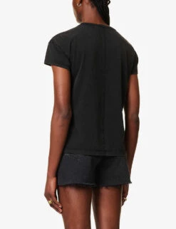 Paige Ryo Graphic-print Stretch-cotton T-shirt 8 Paige Ryo Graphic-print Stretch-cotton T-shirt -Whistles Closet Shop R04153180 WASHEDBLACK ALT03