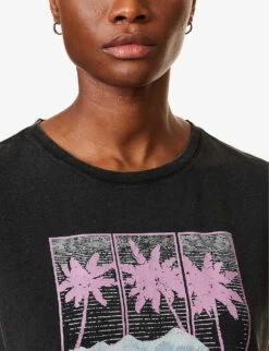 Paige Ryo Graphic-print Stretch-cotton T-shirt 9 Paige Ryo Graphic-print Stretch-cotton T-shirt -Whistles Closet Shop R04153180 WASHEDBLACK ALT04