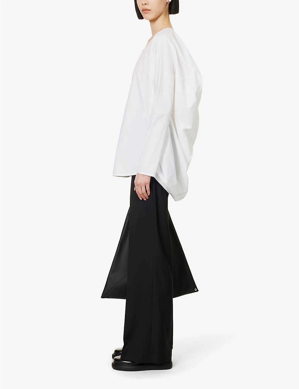 Wide-leg Mid-rise Wool Trousers 2 Wide-leg Mid-rise Wool Trousers - Image 2