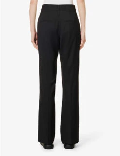 Wide-leg Mid-rise Wool Trousers 8 Wide-leg Mid-rise Wool Trousers -Whistles Closet Shop R04153454 BLACKWOOL ALT03