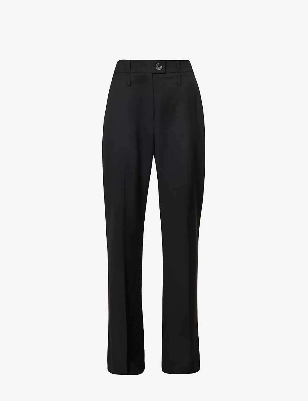 Wide-leg Mid-rise Wool Trousers 1 Wide-leg Mid-rise Wool Trousers