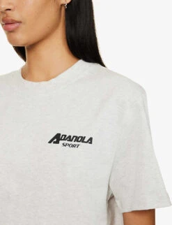 Outline Logo-print Cotton-jersey T-shirt 9 Outline Logo-print Cotton-jersey T-shirt -Whistles Closet Shop R04153493 GREYMELANGE ALT04