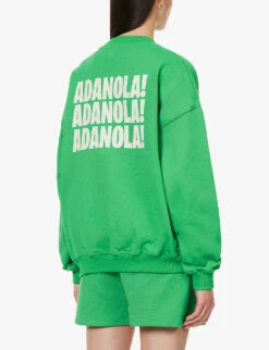 Resort Logo-print Cotton-jersey Sweatshirt -Whistles Closet Shop R04153624 KELLYGREEN ALT03