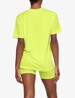 Boyfriend Oversized Stretch-woven T-shirt -Whistles Closet Shop R04153775 YELLOWHIGHLIGHTER ALT03
