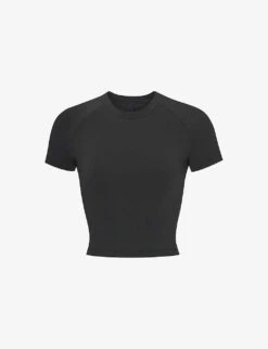 Vintage Cropped Stretch-cotton T-shirt