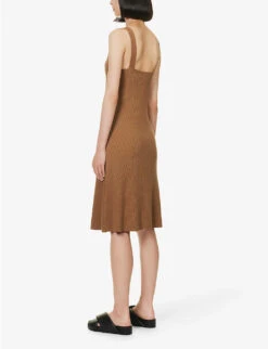 Vince V-neck Ribbed Stretch-knit Midi Dress 8 Vince V-neck Ribbed Stretch-knit Midi Dress -Whistles Closet Shop R04154653 NILE ALT03